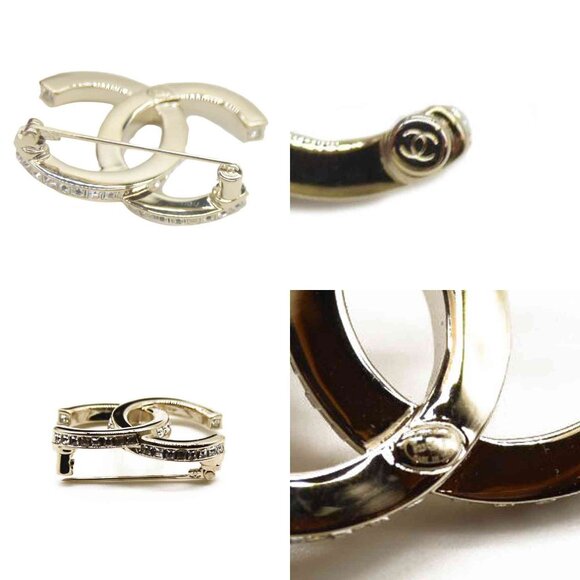 CHANEL Crystal CC Brooch in Gold - Picture 7 of 7